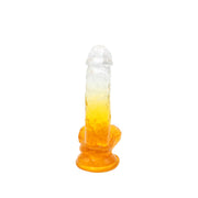 Kiotos Cox Color - Gekleurde Dildo 07 - 18 x 4 cm - Transparant/Geel-Erotiekvoordeel.nl