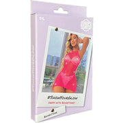 Snapshot - #showyourglow - Kanten Mini Jurkje met Strass steentjes - One Size - Roze-Erotiekvoordeel.nl