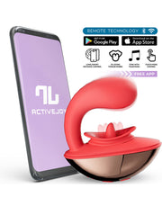 IY - Rondy - Likkende Clitoris Vibrator - Met App Control - Rood-Erotiekvoordeel.nl