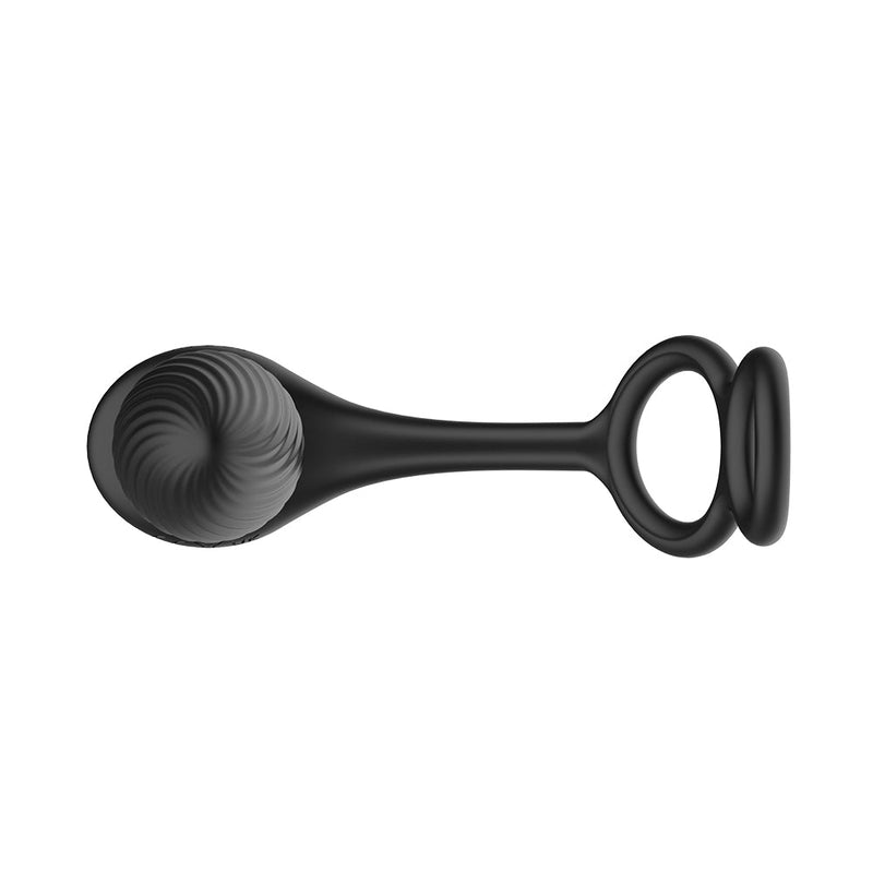 Nexus - Tornado - Vibrerende Buttplug met Cockring en Scrotumring-Erotiekvoordeel.nl
