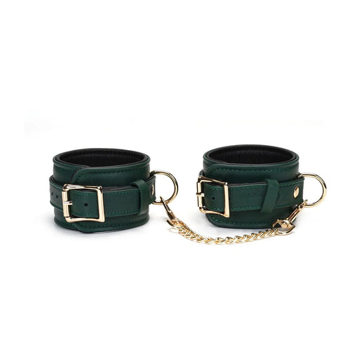 Liebe Seele - Mossy Green - Lederen polsboeien Met Gouden Ketting - exclusief En luxe ontwerp-Erotiekvoordeel.nl