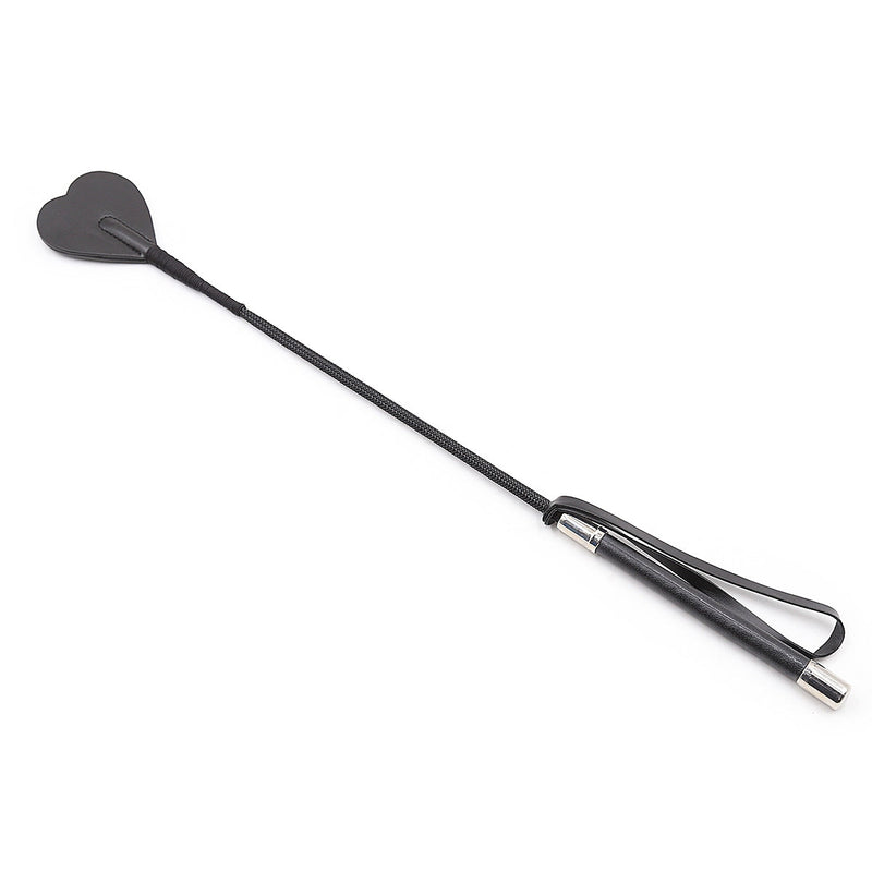 Smart Moves - Paardrijzweepje - Hartvormige Flap - 56 cm - Zwart-Erotiekvoordeel.nl