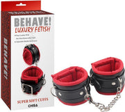 Chisa - Behave! Super Soft - Zachte Gevoerde Enkelboeien - Rood/Zwart-Erotiekvoordeel.nl
