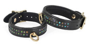 Liebe Seele - Shining Girl Handgemaakte lederen Enkelboeien Met strass Steentjes - exclusief En Luxe ontwerp-Erotiekvoordeel.nl