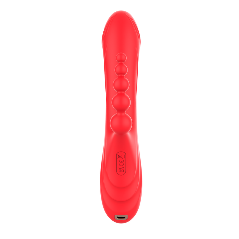 Inner Bloom - Tapping Rabbit en Anaal Vibrator - Rood-Erotiekvoordeel.nl