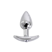 Kiotos - Aluminium Buttplug Met Handvat En Sierkristal - Transparant-Erotiekvoordeel.nl