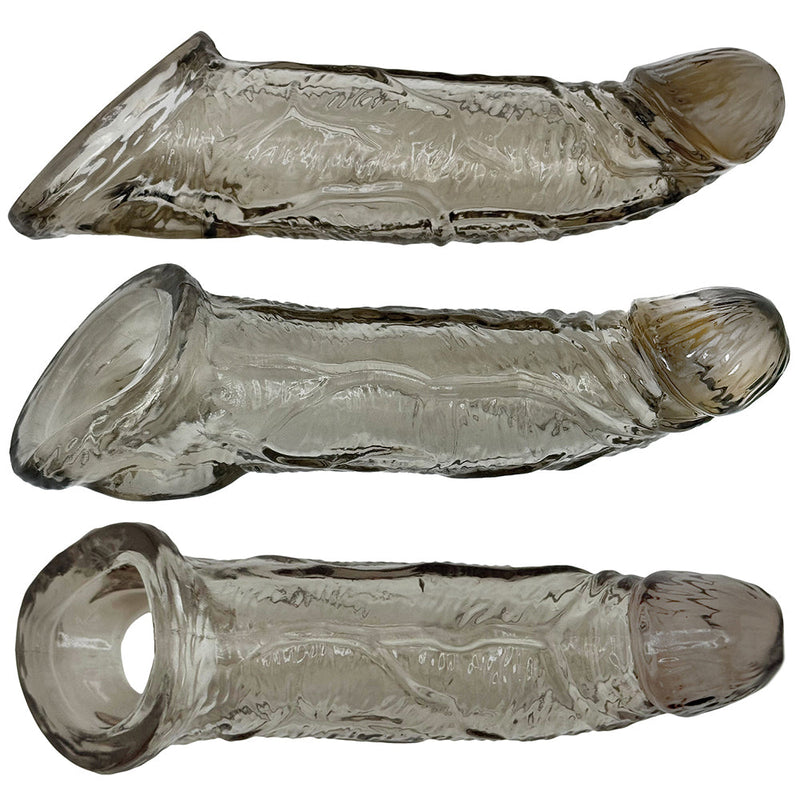 Oxballs - Coach - Penis Sleeve - Siliconen/TPR - Rookgrijs-Erotiekvoordeel.nl