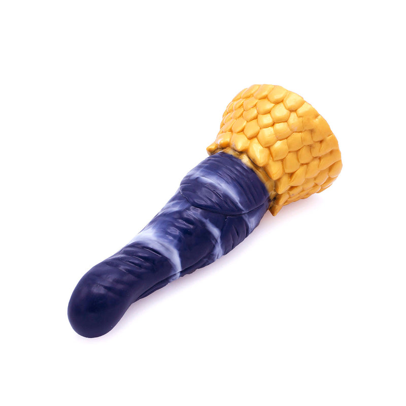 Kiotos Monstar - Dildo Beast 38 - 21.5 x 5.7 cm - Blauw/Goud/Wit-Erotiekvoordeel.nl