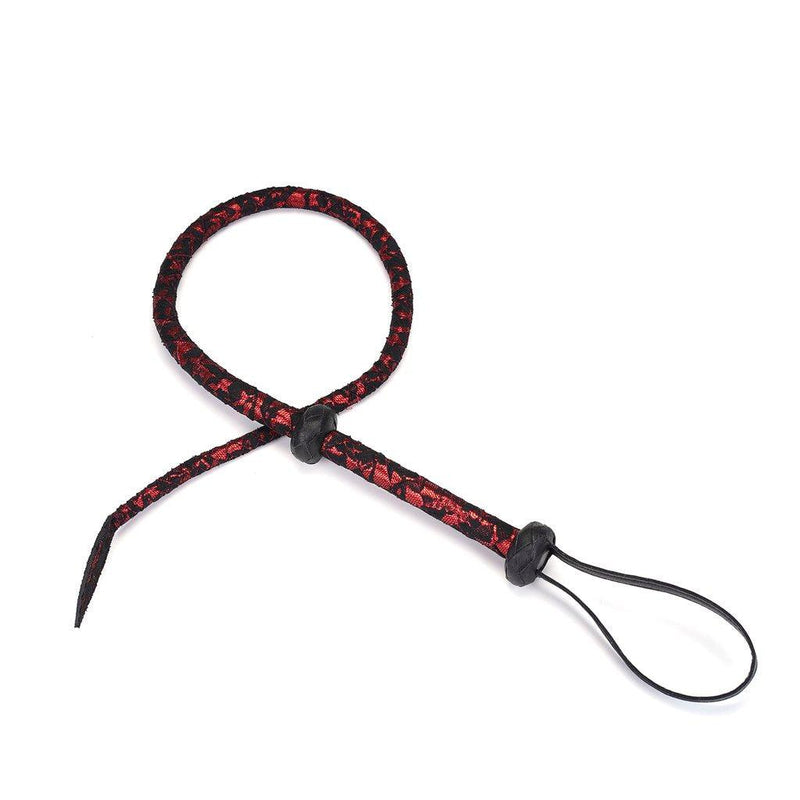 Liebe Seele - Victorian Garden - Bull Whip - Single Tail Zweep - Vegan Friendly - Rood/Zwart-Erotiekvoordeel.nl