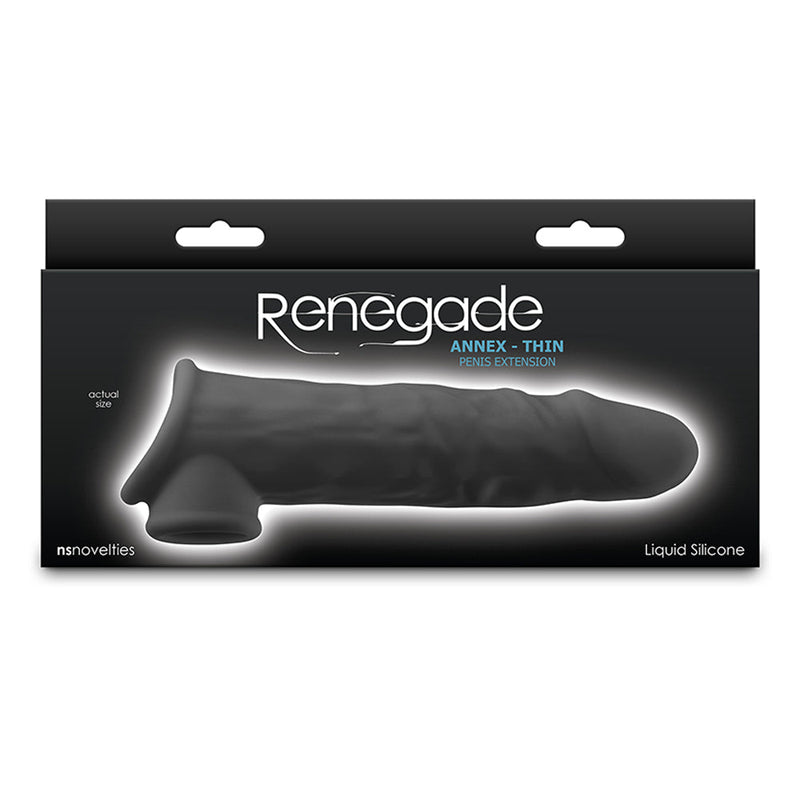 Renegade - Annex Thin - Penis Sleeve - Zwart-Erotiekvoordeel.nl