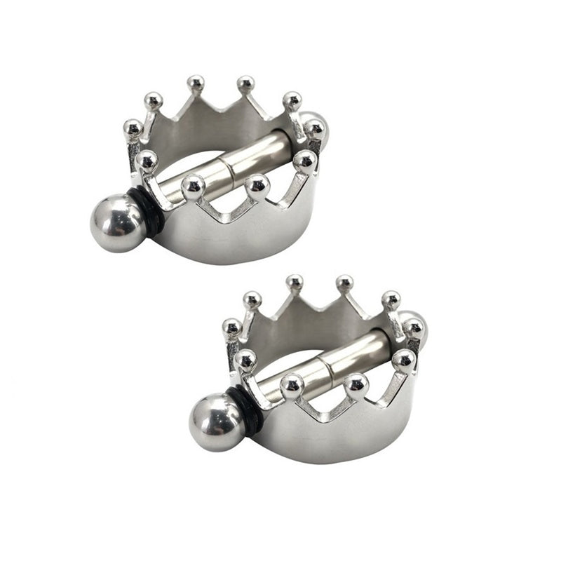 Fixxx - Magnetische Tepelklemmen met Kroontje - 2 stuks-Erotiekvoordeel.nl