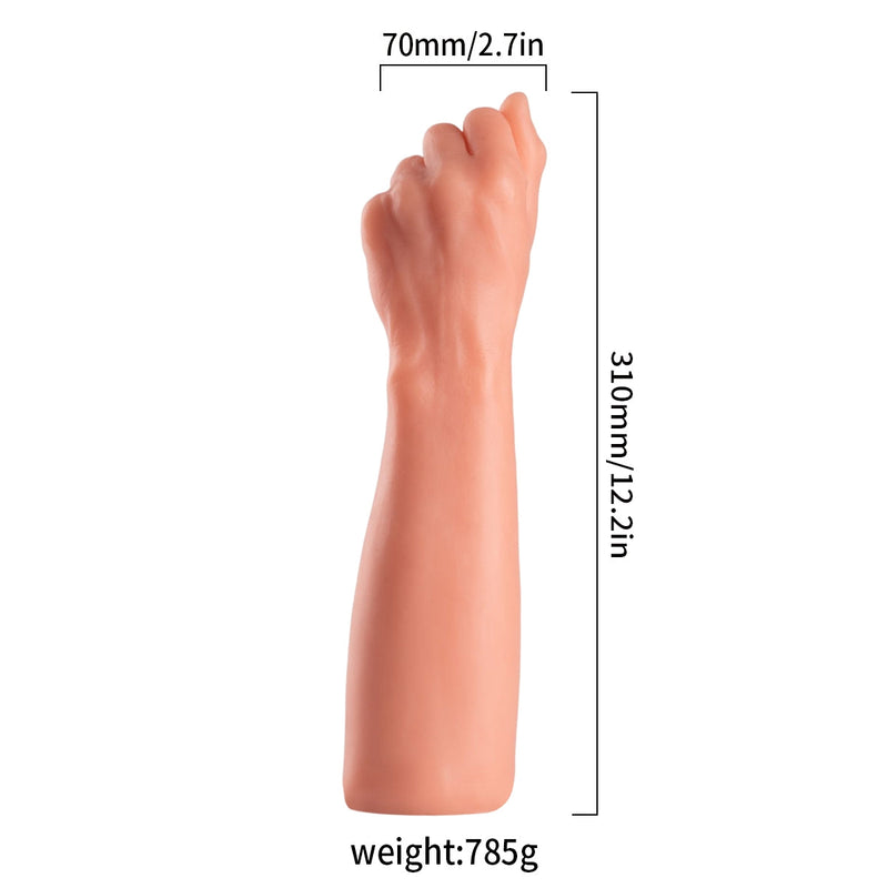 Lance's - PVC Fist Dildo - 30,5 cm - Lichte Huidskleur