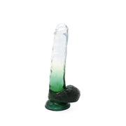 Kiotos Cox Color - Gekleurde Dildo 06 - 22,5 x 4,2 cm - Transparant/Groen-Erotiekvoordeel.nl