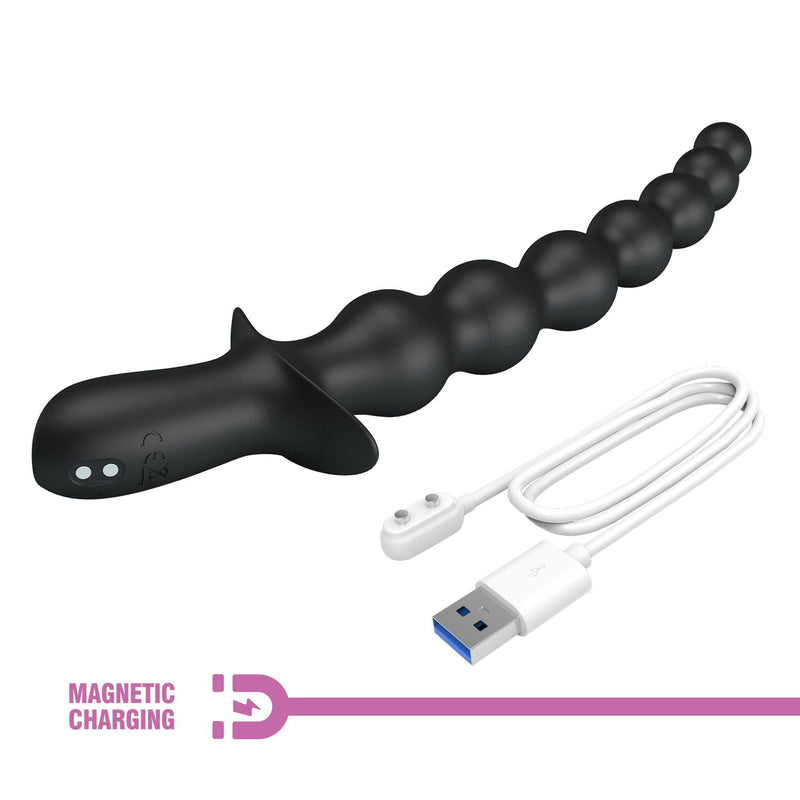Pretty Love - Rigdon - Anale Kralen Vibrator - Zwart-Erotiekvoordeel.nl
