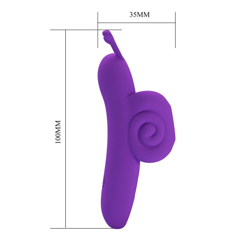 Pretty Love - Snail - Krachtige Vinger Vibrator - Paars-Erotiekvoordeel.nl