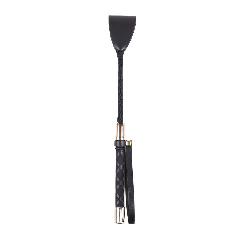 Smart Moves - Kort Paardrijzweepje - 29 cm - Zwart/Goud-Erotiekvoordeel.nl