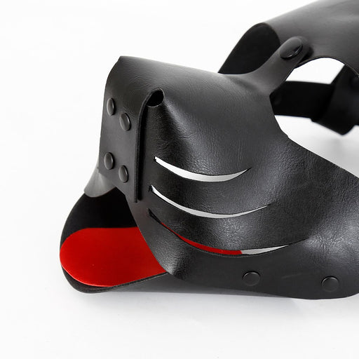 Kiotos - Puppy Masker - Dog Hood - Kunstleer - Zwart-Erotiekvoordeel.nl