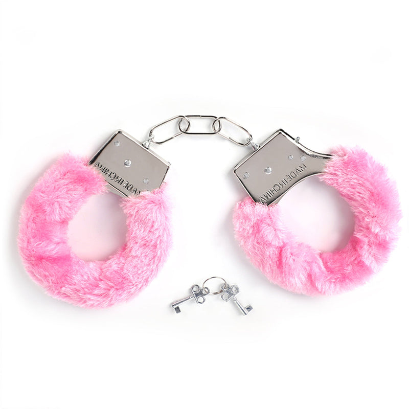 Smart Moves - Metalen Handboeien met Fake Fur - Roze-Erotiekvoordeel.nl