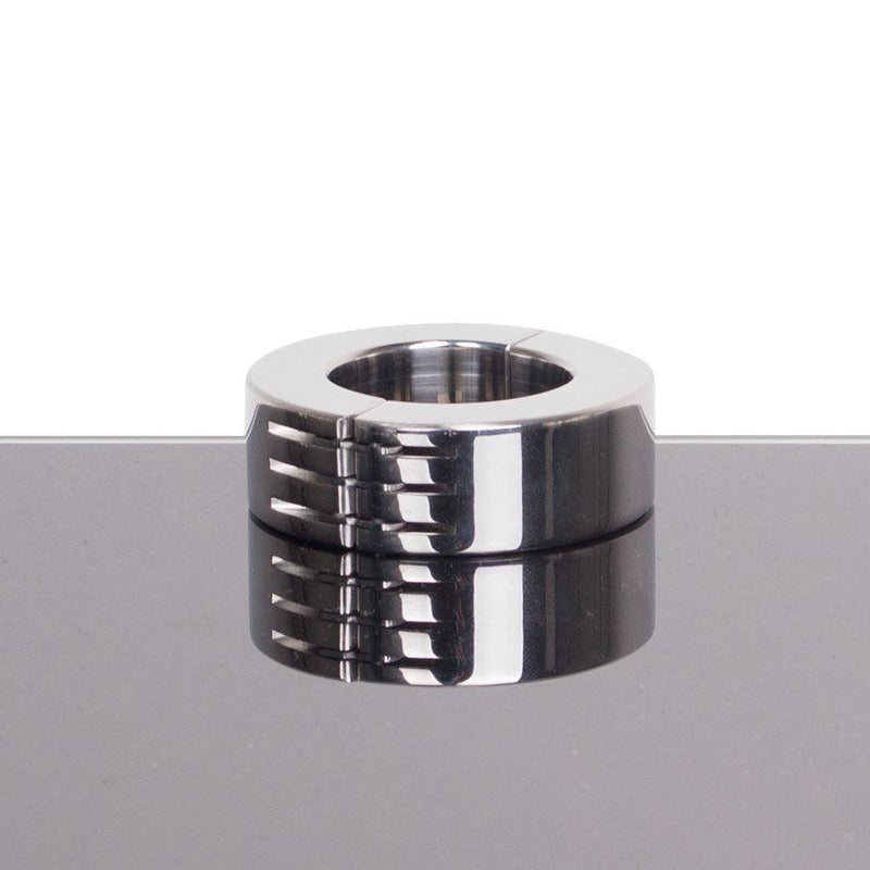 Kiotos - Ballstretcher RVS Met Groeven Scharnierend 20 mm Hoog Ø 35 mm-Erotiekvoordeel.nl