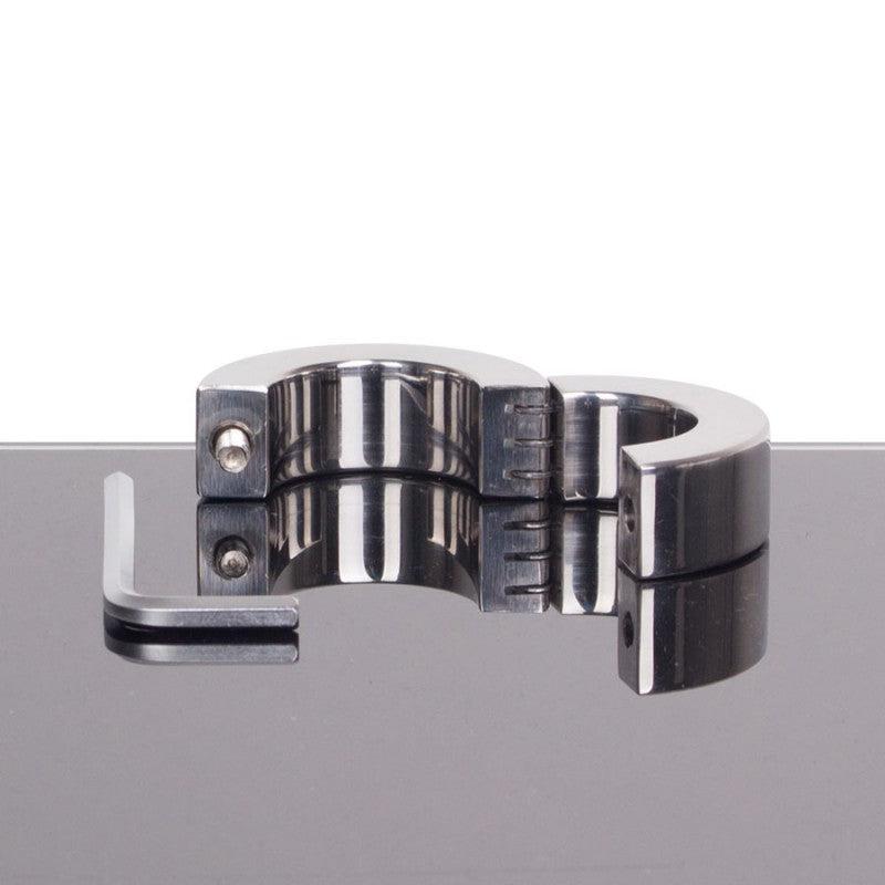 Kiotos - Ballstretcher RVS Met Groeven Scharnierend 20 mm Hoog Ø 35 mm-Erotiekvoordeel.nl