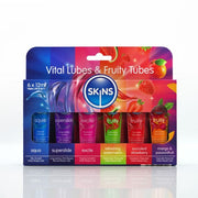 Skins - Sampler Pack Glijmiddelen - Vital & Fruity - 6 x 12 ml-Erotiekvoordeel.nl