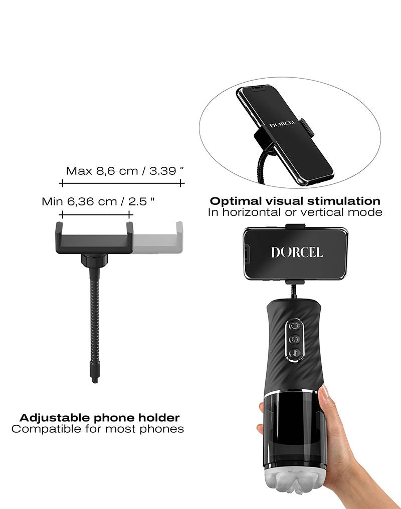 Dorcel - Thrust Blow Pro - Automatische Stotende Masturbator - Zwart-Erotiekvoordeel.nl