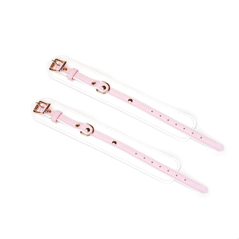 Liebe Seele - Fairy - Leren Enkelboeien - Rosé-Gouden Hardware - Roze/Wit-Erotiekvoordeel.nl