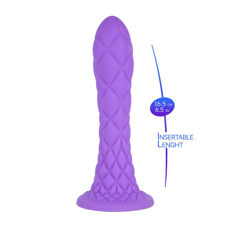 SILEXD - Dreamy - Dual Density Siliconen Dildo - 18.5 cm - Paars-Erotiekvoordeel.nl