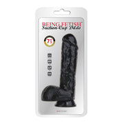 Being Fetish - Dildo met Zuignap - Kunstrubber - 19 cm - Zwart-Erotiekvoordeel.nl