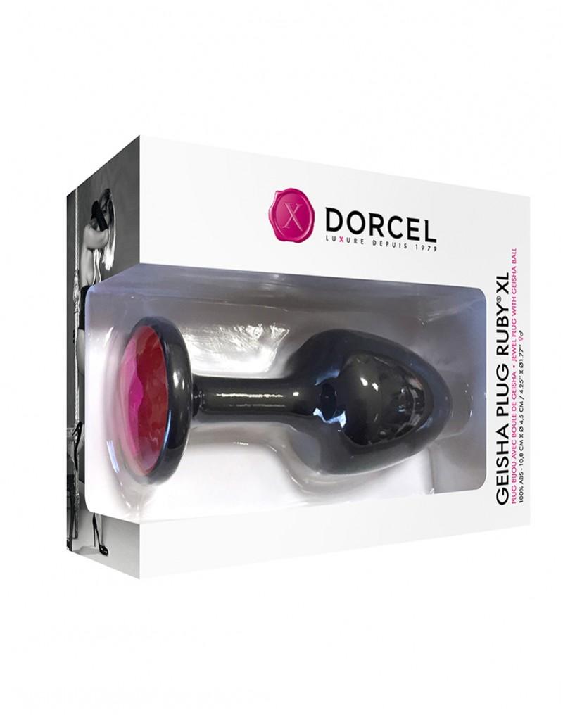Dorcel - Geisha Buttplug met Bewegende Metalen Balletjes - Paars Kristal-Erotiekvoordeel.nl