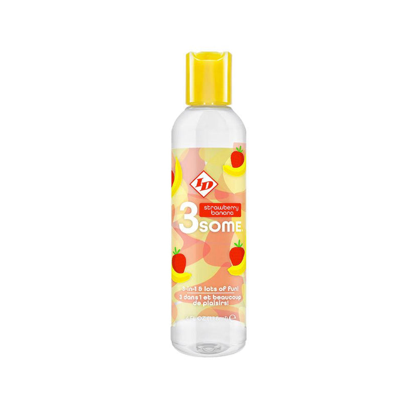 ID 3some Strawberry Banana - Glijmiddel met smaakje - 120 ml-Erotiekvoordeel.nl