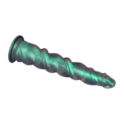 LoveToy - Opal Pearl Sheen - Grote Geribbelde Dildo - 30 cm – Groen-Erotiekvoordeel.nl