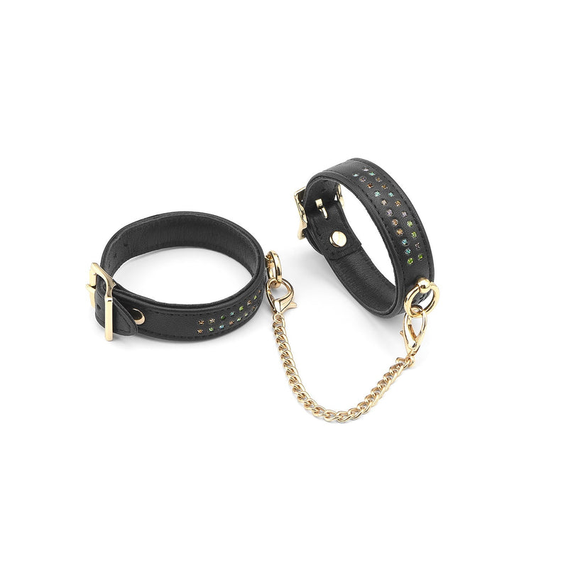 Liebe Seele - Shining Girl Handgemaakte lederen Enkelboeien Met strass Steentjes - exclusief En Luxe ontwerp-Erotiekvoordeel.nl