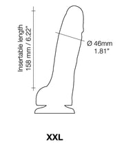 Strap-On-Me - Sliding Skin Realistische Dildo - Zwart-Erotiekvoordeel.nl