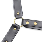 Fixxx - Harnasje met collar - PU-Leder - Verstelbaar - One Size - Zwart-Erotiekvoordeel.nl