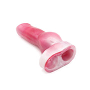 Kiotos Monstar 09 - Penis Sleeve - Penisverlenging - Met Ball Stretcher Opening - Lengte 205 mm - Siliconen - Roze Wit-Erotiekvoordeel.nl