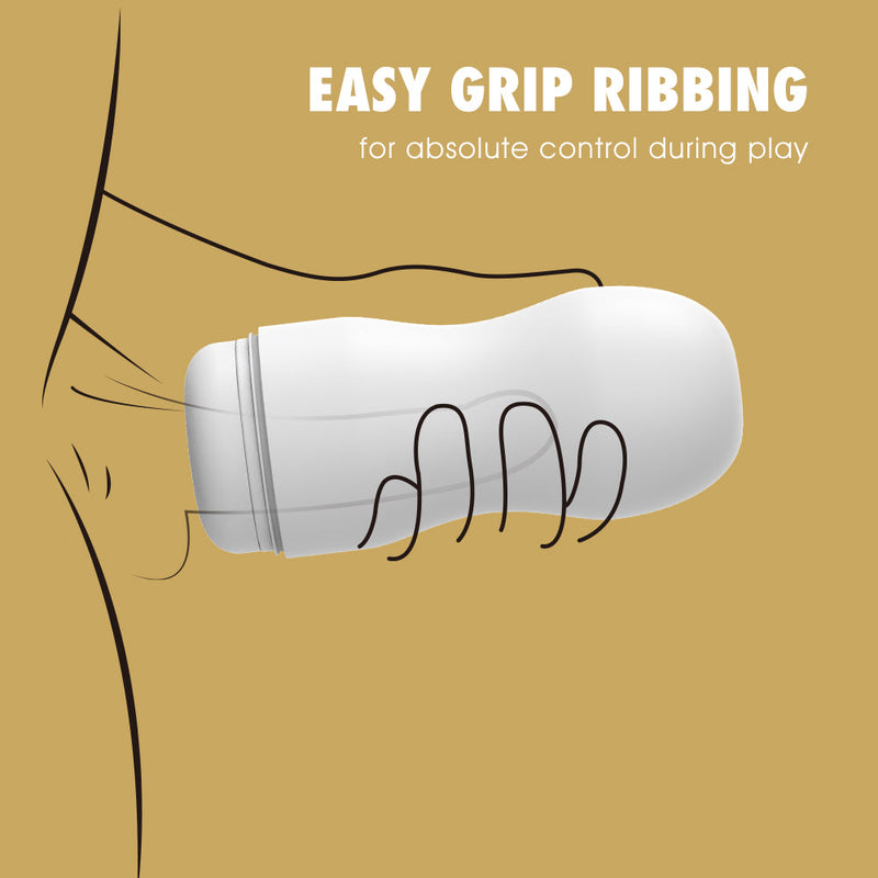 Chisa - Boost Ribbed - Stroker Masturbator - Wit-Erotiekvoordeel.nl