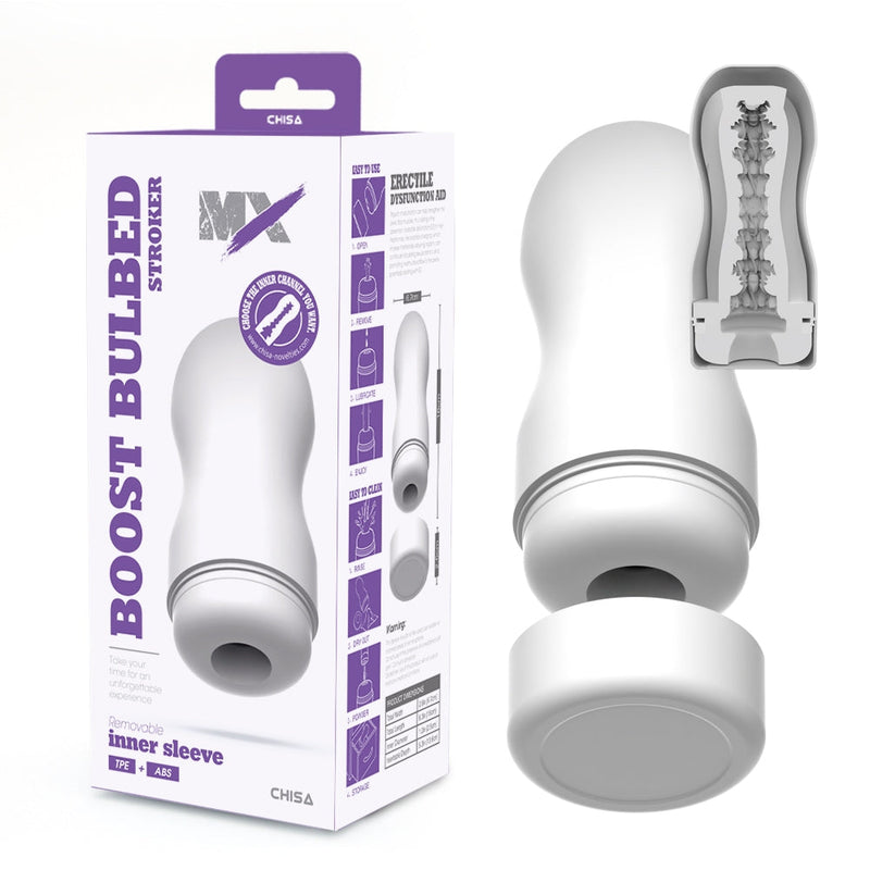Chisa - Boost Bulbed - Stroker Masturbator - Wit-Erotiekvoordeel.nl