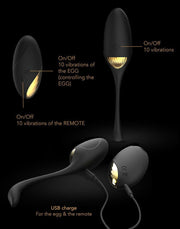 Dorcel - Secret Orgasm - Vibrerend Eitje - Met Afstandsbediening - Zwart-Erotiekvoordeel.nl