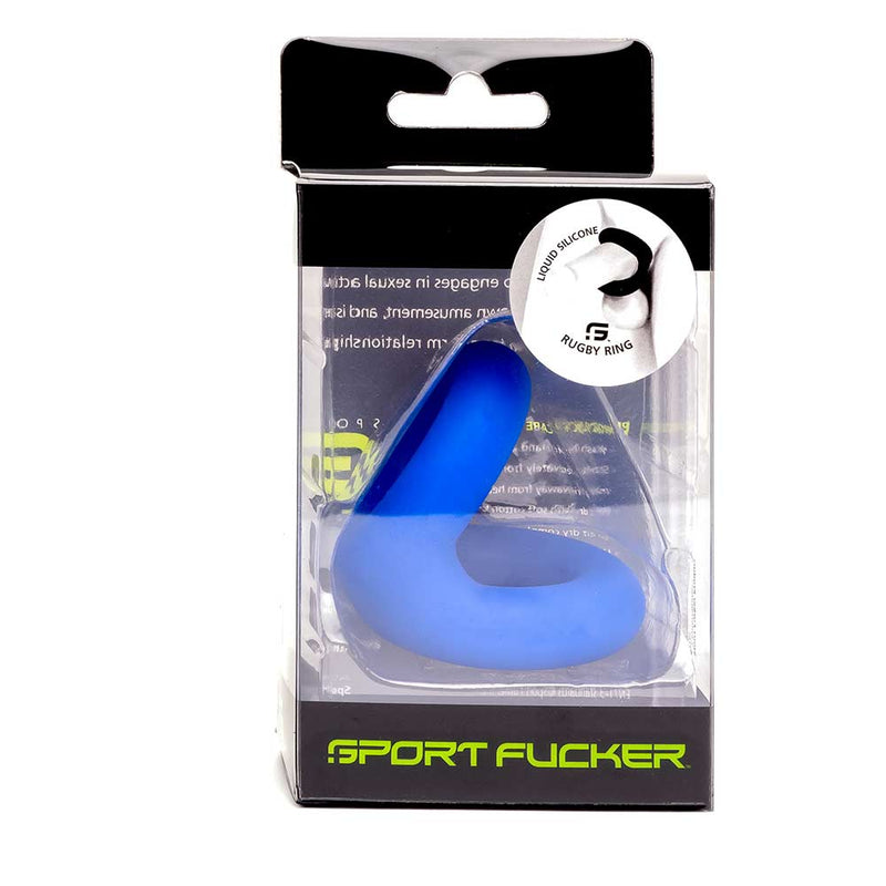 Sport Fucker - Rugby Ring - Rekbare Cockring - Blauw-Erotiekvoordeel.nl