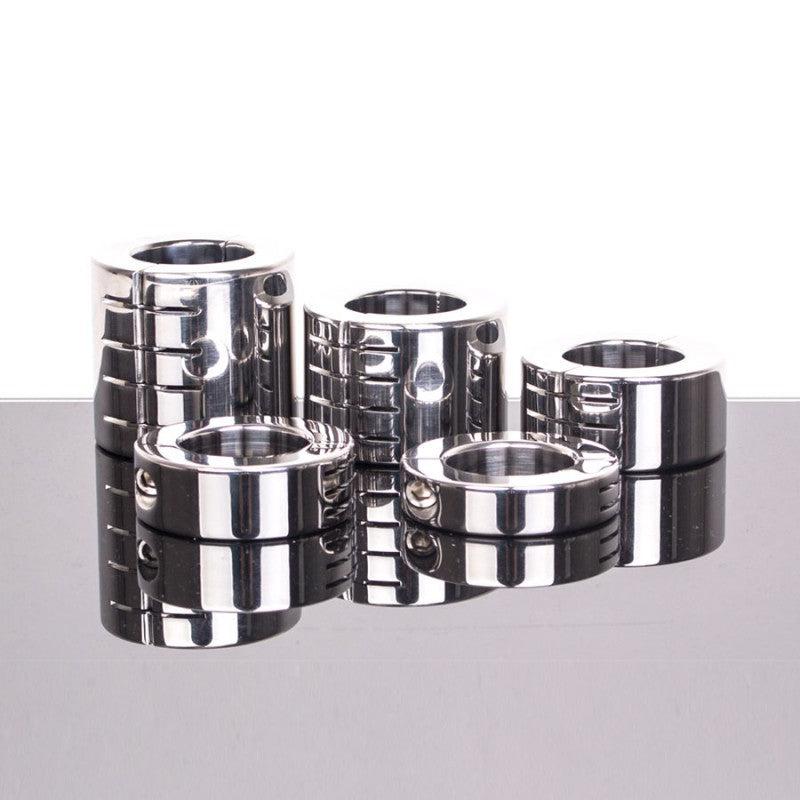 Kiotos - Ballstretcher RVS Met Groeven Scharnierend 20 mm Hoog Ø 35 mm-Erotiekvoordeel.nl