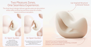 Zalo - Mochi - Clitoris Vibrator met twee koppen - App Control - Sakura Pink-Erotiekvoordeel.nl
