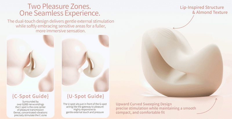 Zalo - Mochi - Clitoris Vibrator met twee koppen - App Control - Sakura Pink-Erotiekvoordeel.nl
