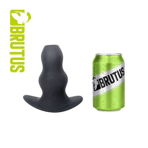 Brutus - Holle Buttplug - Ergo Bum - Silicone Tunnel Plug - Zwart - 3 maten-Erotiekvoordeel.nl