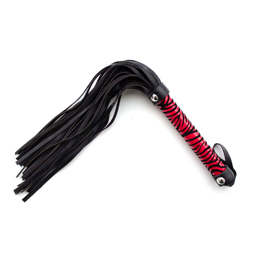 Smart Moves - Flogger Panterprint - 39 cm - Rood/Zwart-Erotiekvoordeel.nl