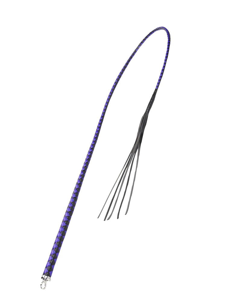 RISE - BDSM Zweep - Feather Soft Single Tail - Blauw/Zwart-Erotiekvoordeel.nl