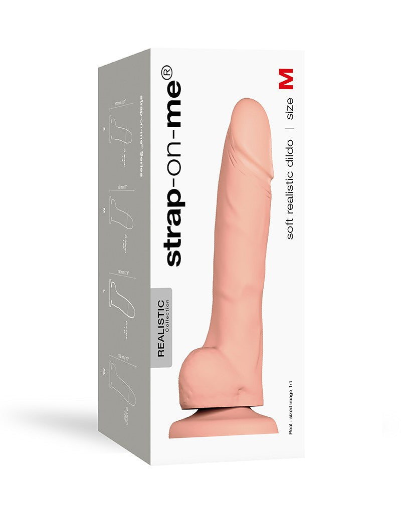 Strap-On-Me - Soft Realistic Dildo Met Zuignap - Lichte Huidskleur-Erotiekvoordeel.nl