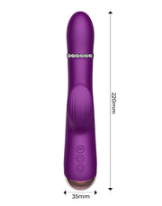 IY - Sendel - Rabbit Vibrator met Bewegende Kralenring en App Control - Paars-Erotiekvoordeel.nl