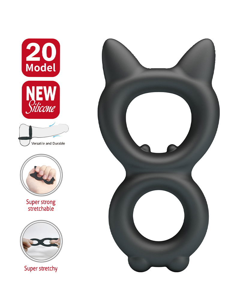 Crazy Bull - Toran - Cockring - Model 20 - Zwart-Erotiekvoordeel.nl