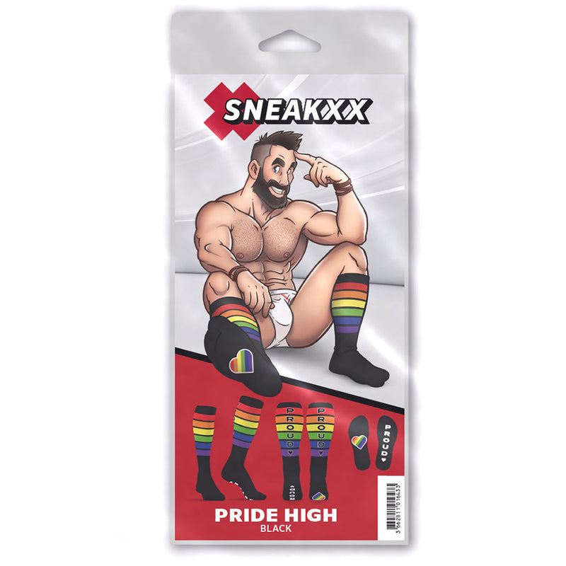 SneakXX - Voetbal Sokken PRIDE - Zwart-Erotiekvoordeel.nl